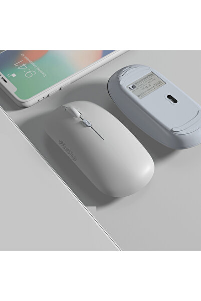MMP SHOP Kablosuz Mouse Wireless ve 2.4Hz Bluetooth Şarj Edilebilir Sessiz Mo...