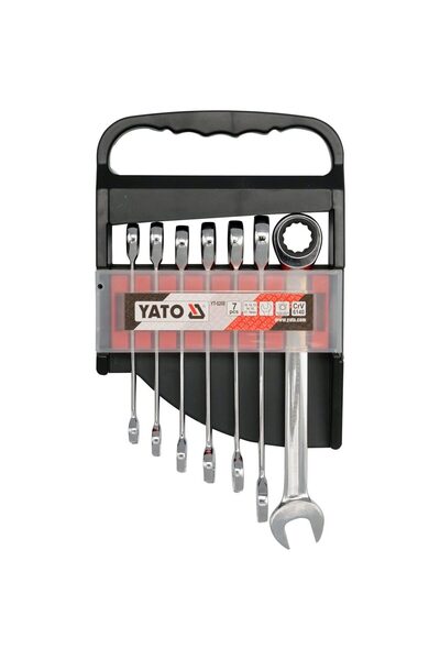 yato Set 7 chei combinate cu clichet 10-19 mm YT-0208