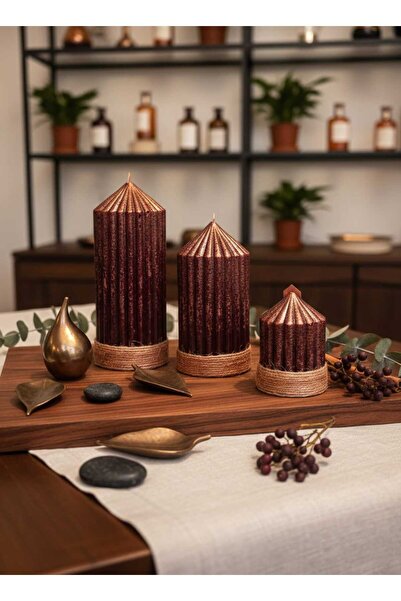 Gugushca candle Sütun Mum El Yapımı