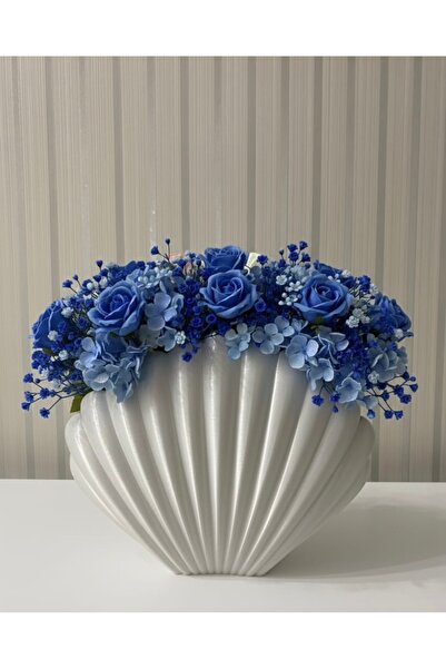 Lume Tasarım Parlak İnci Dekoratif Deniz Kabuğu Vazo