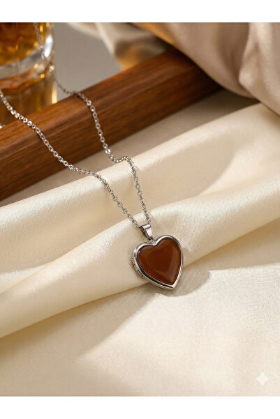staınless steel Çelik Fotoğraf Koyulabilir Kalp kolye