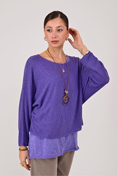 Park Moda 19005 Sim Yarn 2-Piece Bluz with Necklace