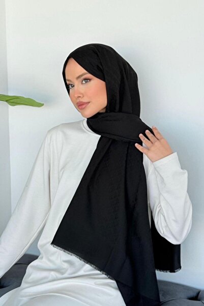 Hazamoda Şal din bumbac organic Eva negru