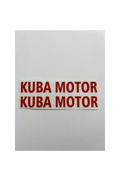 İŞCAN MOTOR KUBA MOTOR ÖN MAŞA STİCKER TAKIMI 15cm KIRMIZI