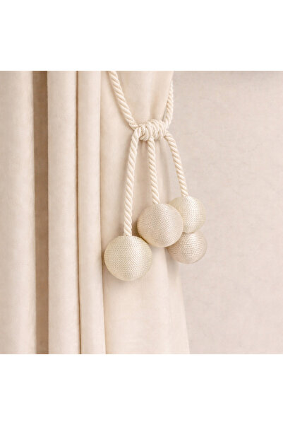 MEFAKS TEKSTİL Μοντέρνο αξεσουάρ κουρτινών οροφής με 4 μπάλες, κορνίζα και κο...