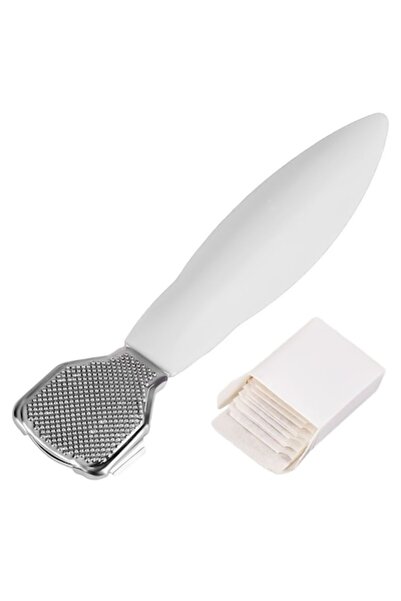 TrioStore Razuitor călcâie cu rezerve, metal-plastic, 14cm