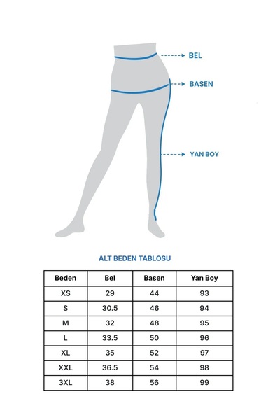 Özten İç Giyim Stretch Fabric Single Jersey Classic Above Knee Straight Women's Stretchy Leggings Ozt400
