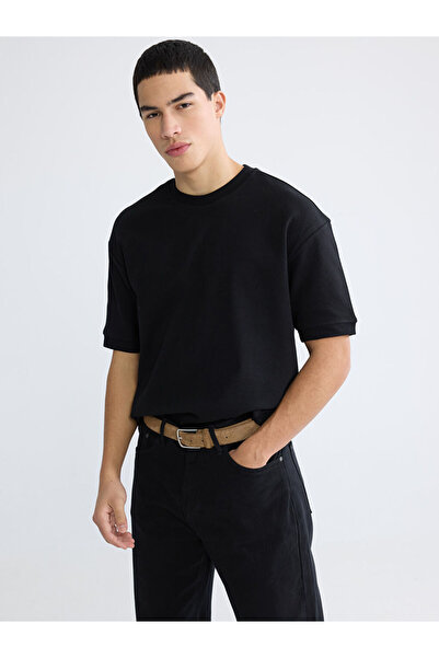 LC Waikiki Rmz Gi̇yi̇m Farkiyla Zero Roba Collar Men's T-Shirt