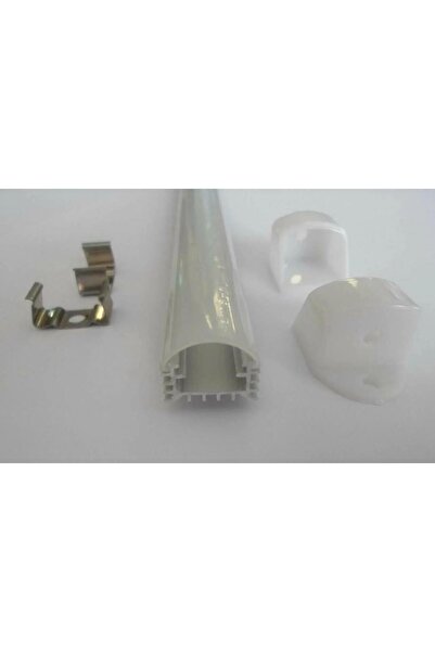 ozbience Lineer Alüminyum Boş Kasa Profil 1m, Led Bar İçin, Opak Cam