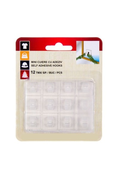 SOHO Set de 12 organizatoare de cabluri adezive