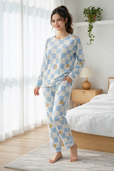 Silona Homewear Σετ πιτζάμες με μοτίβο αρκουδάκι σε μπλε χρώμα