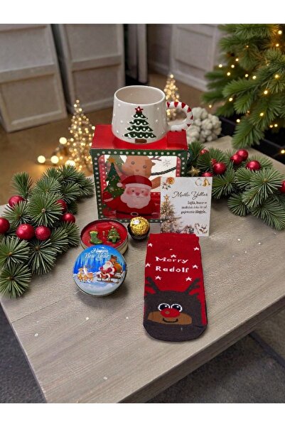 magnocandles Yılbaşı Hediye Kutusu yılbaşı Kupa Metal Kutu Mum Yılbaşı Çorabı...