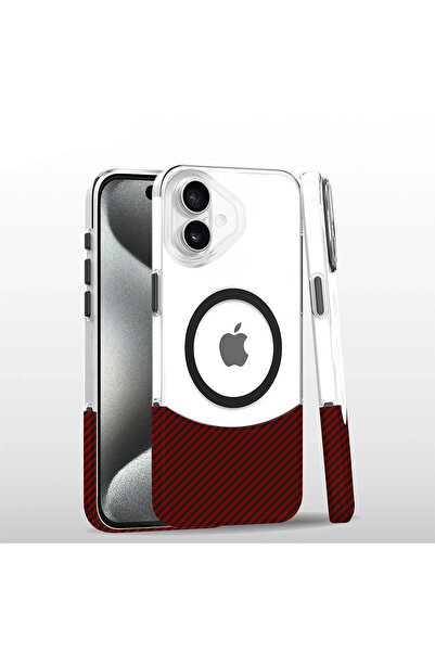 Joko 1612832747 غطاء ماج سيف كربوني لهاتف آيفون 16 بلس (213228) - وردي