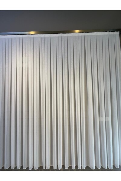 farnaz home Silk Bamboo Tulle Curtain, Non-Iron, High Weight 1X3 Tightly Pleated