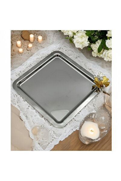 indirimdesiniz Metal Sunum Tepsisi - Sunumluk