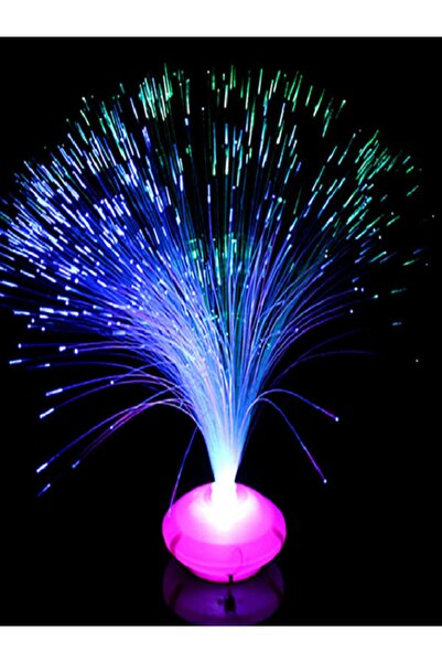 Allians Renkli Fiber Optik Yılbaşı Gece Lambası, Led Işıklı UFO Tasarım