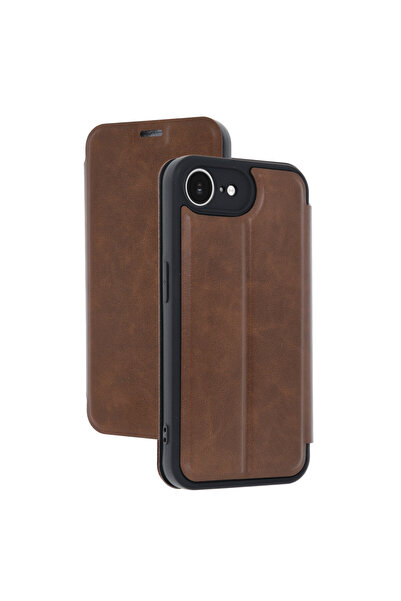 NewFace iPhone 16E Case Flip Cover - Tan