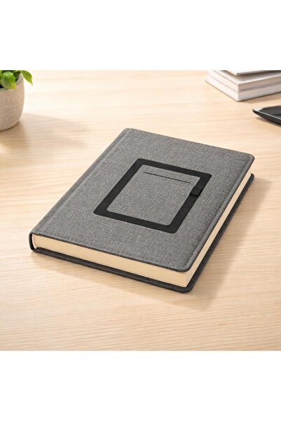 nesnelgift Дневник Fabric 2026 с химикал и джоб за портмоне 17x24 слонова кост хартия Y35