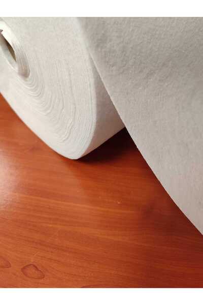 TELASTAR 1 Metre Beyaz Güçlü Tek Tarafı Yapışkanlı 140 gr Eni 90 Cm Keçe Telası, Çanta, Cüzdan Besleme Telası