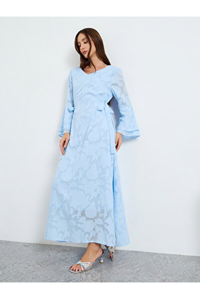 Take Two By Styli Women Floral Jacquard Maxi Dress