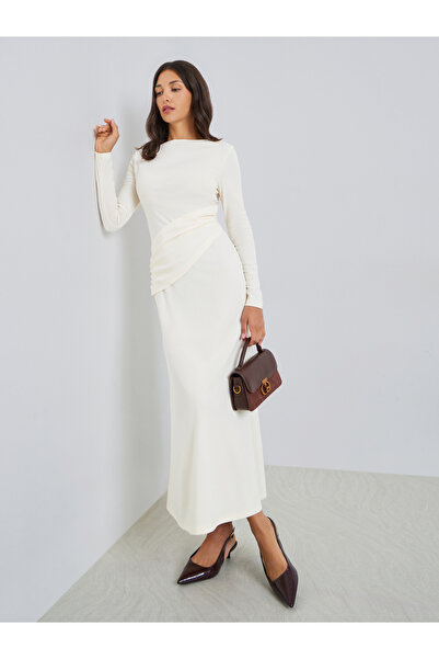 Styli فستان ماكسي نسائي بتصميم لف