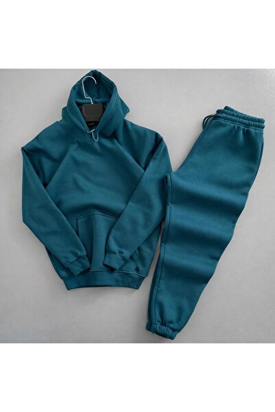 WENMİNG Set de trening pentru bărbați, din bumbac cu textura moale, cu 3 fire, cu textura moale, tricou