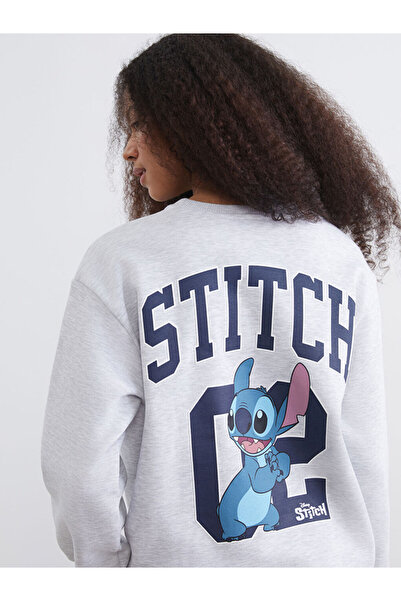 LC Waikiki RMZ GİYİM FARKIŞİLLERĂ Hanorac gros pentru femei, cu imprimeu Stit...