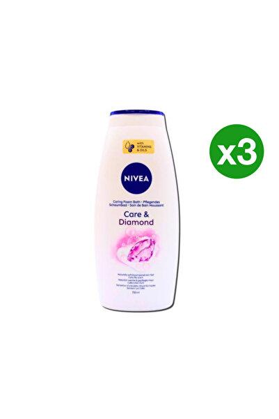NIVEA BATH FOAM CARE & DIAMOND 720ml x3