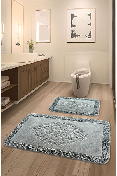 FeelHome Şile Soft, Super Absorbent 2-Piece 100% Cotton Ultra Luxury Bath Mat Set
