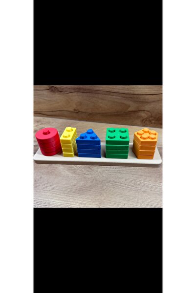 3D Geometrik Şekil Sıralama Oyuncağı - Renk ve Form ve sayı Eşleştirme Bultak - Zihinsel gelişim YÜKSEK KALİTE