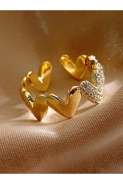 Take Two By Styli خاتم مفتوح على شكل قلب