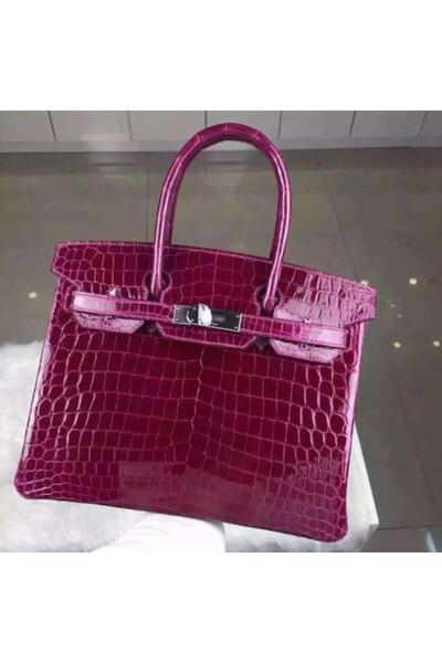 Generic حقيبة كلاسيك جلد لامع - 25cm