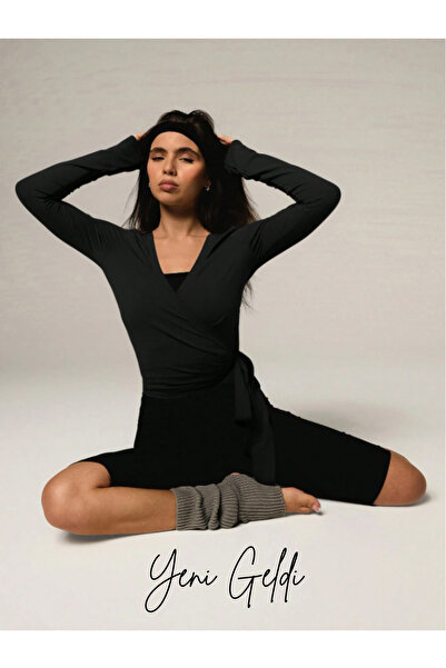 blck & premium Magic Mold Tie-Up Yoga Blouse