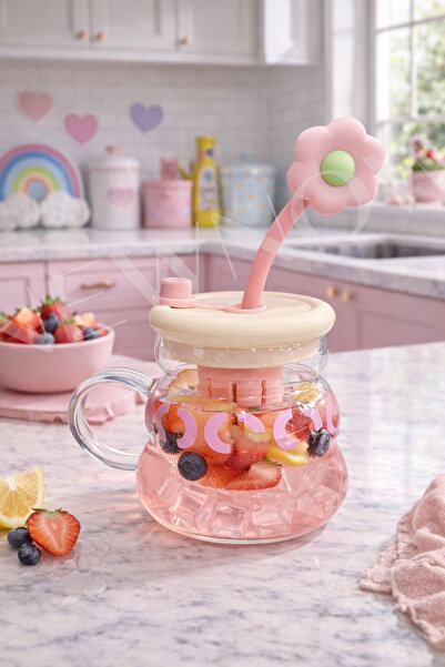 NEWNOW BerryBloom Cam Meyve Süzgeçli Detoks Sürahisi