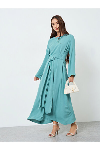 Take Two By Styli Women Round Neck Maxi Dress
