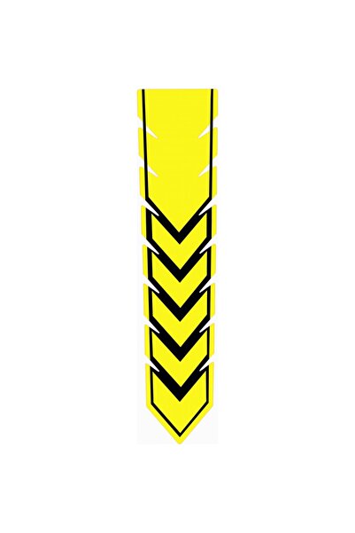 İŞCAN MOTOR Motosiklet Çamurluk Sticker Etiket Oklu SARI 33x7.5cm