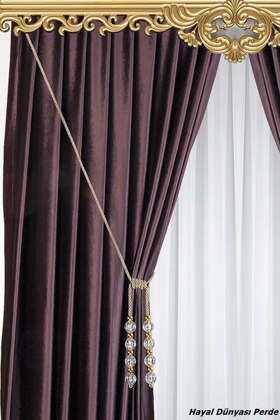 Hayal Dünyası Kornişe Takmalı Tavan Bağlama Özel Yapım Dekoratif Perde Bağı Braçol Perde Aksesuarı