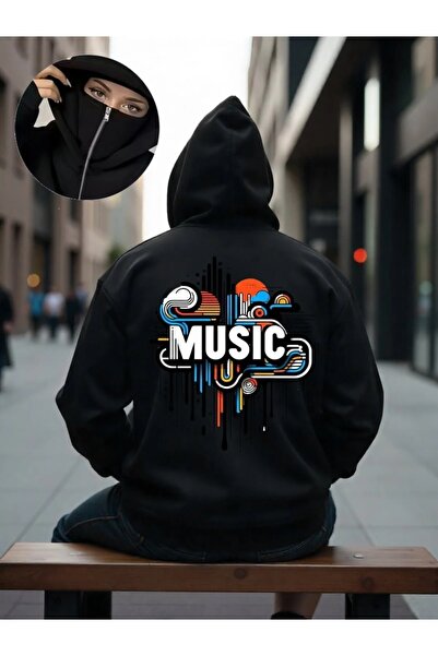 LOTS MODA Φούτερ Ninja Unisex με μάσκα χιονιού Ζακέτα με 2 νήματα χοντρό φλις