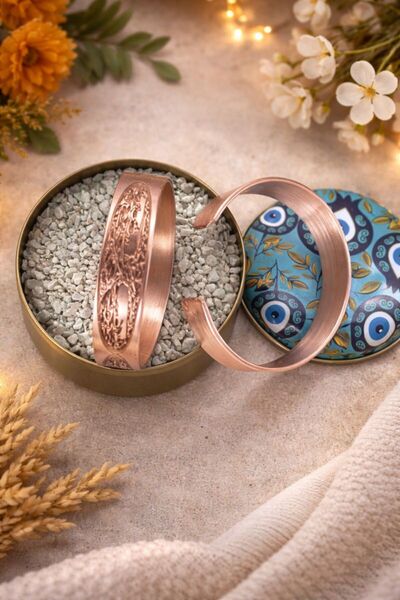 Neefy Tree of Life Copper Bracelet – Handcrafted Custom Pattern |   17 cm |   Stylish & Protective Design Pure Copper