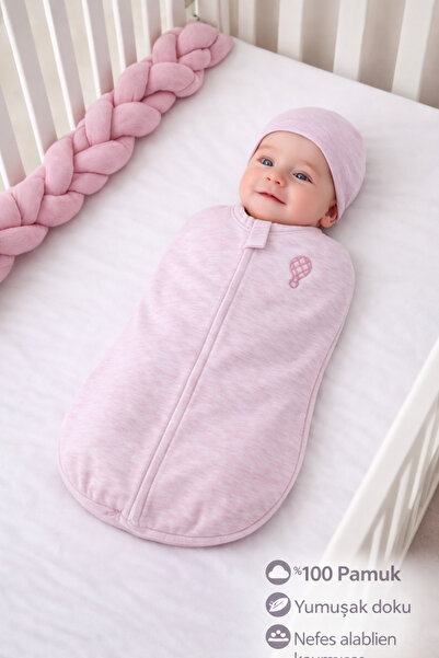 Melekpare %100 Pamuklu Fermuarlı Bebek Kundak Yeni Doğan