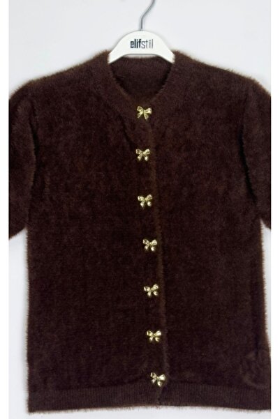 TEKDEMİR Anthracite Combined Hair Knitwear Cardigan