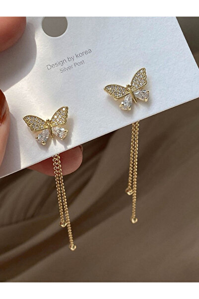 Take Two By Styli أقراط شراشيب على شكل فراشة