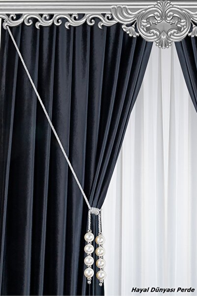 Hayal Dünyası Kornişe Takmalı Tavan Bağlama Özel Yapım Dekoratif İnci Perde B...