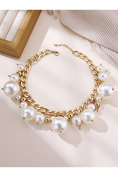 Take Two By Styli Faux Pearl Tassel Bracelet