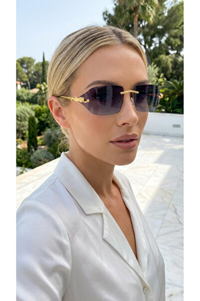 Kapin Jage Çerçevesiz Tasarım Kristal Kesim Güneş Gözlüğü - Lacivert