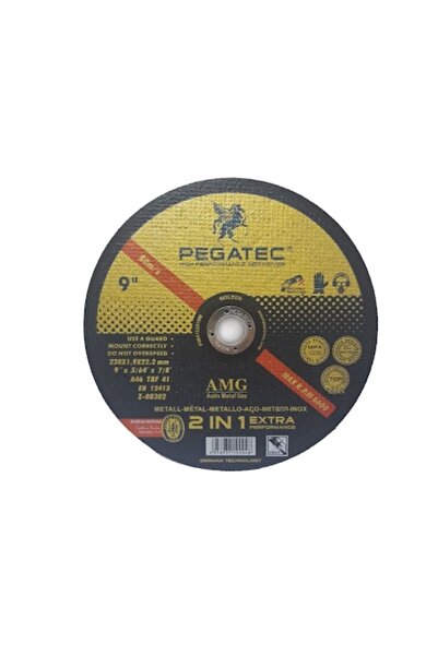 Pegatec Set of 30 Industrial Abrasive Discs for Steel, Stainless Steel, A 660 R, 230x1.9x22.20 mm