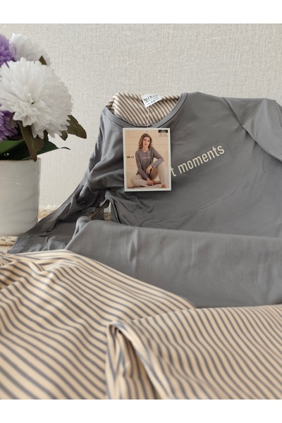 Mihra Milan Kumaş Uzun Kollu Kadın Pijama Takımı S/M - L - XL - XXL