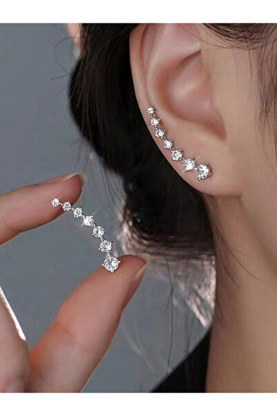 Take Two By Styli Rhinestone Inlaid Earrings