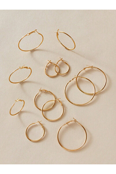 Take Two By Styli Set of 6 - Golden Hoop Earring