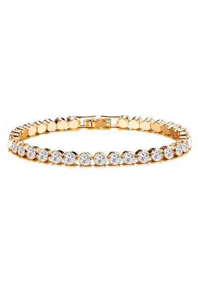 Take Two By Styli سوار تنس ذهبي مرصع بالكريستال